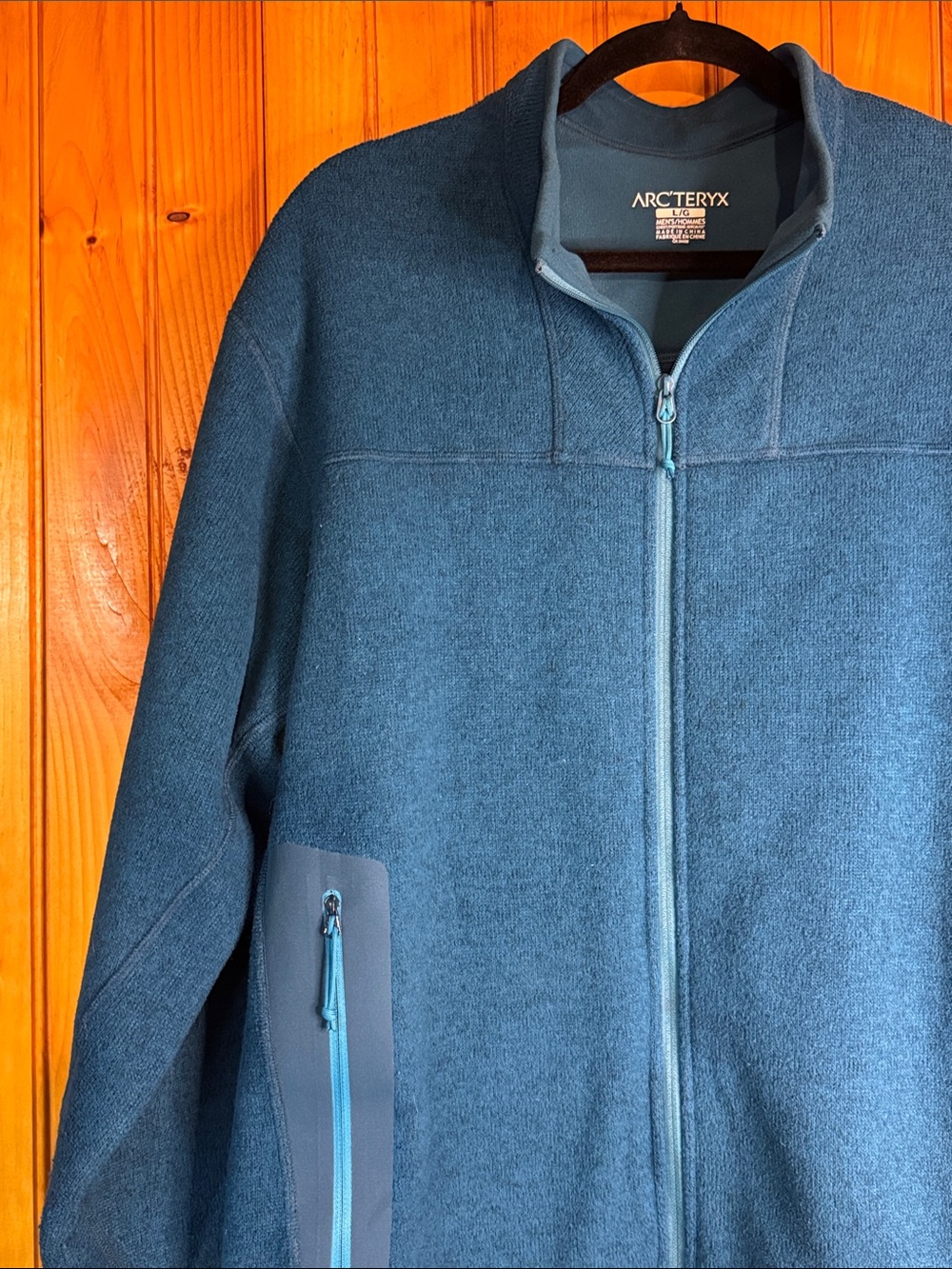 Arc'teryx Men's Blue Polartec Full Zip Fleece Jacket L/G - Picture 3 of 10
